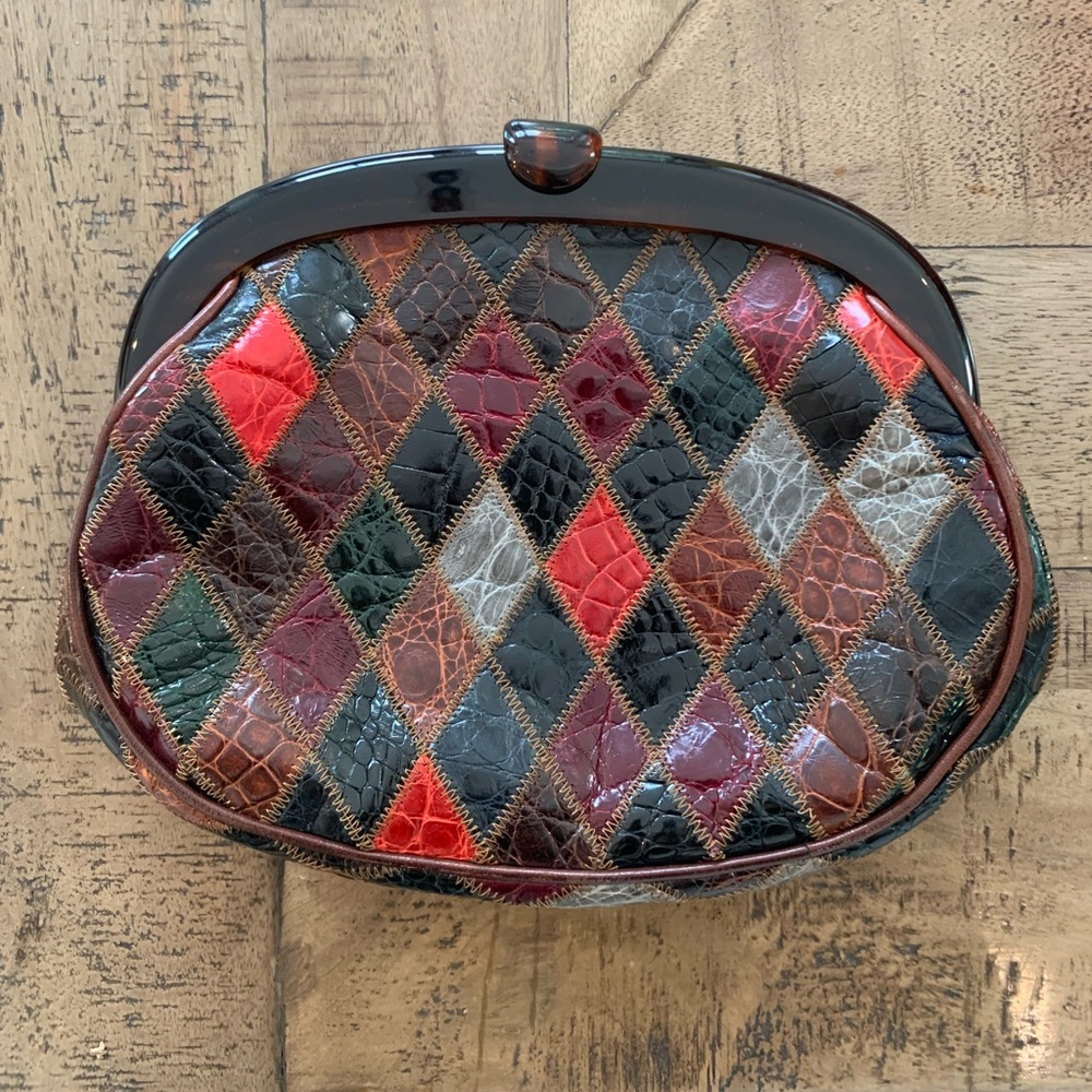 Vintage Bottega Veneta Crocodile Patchwork Purse - Picture 1 of 6
